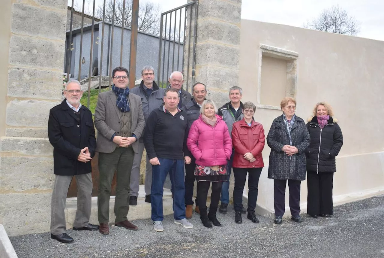 Esclottes : le mur du cimetière inauguré lors de la cérémonie des vœux du maire