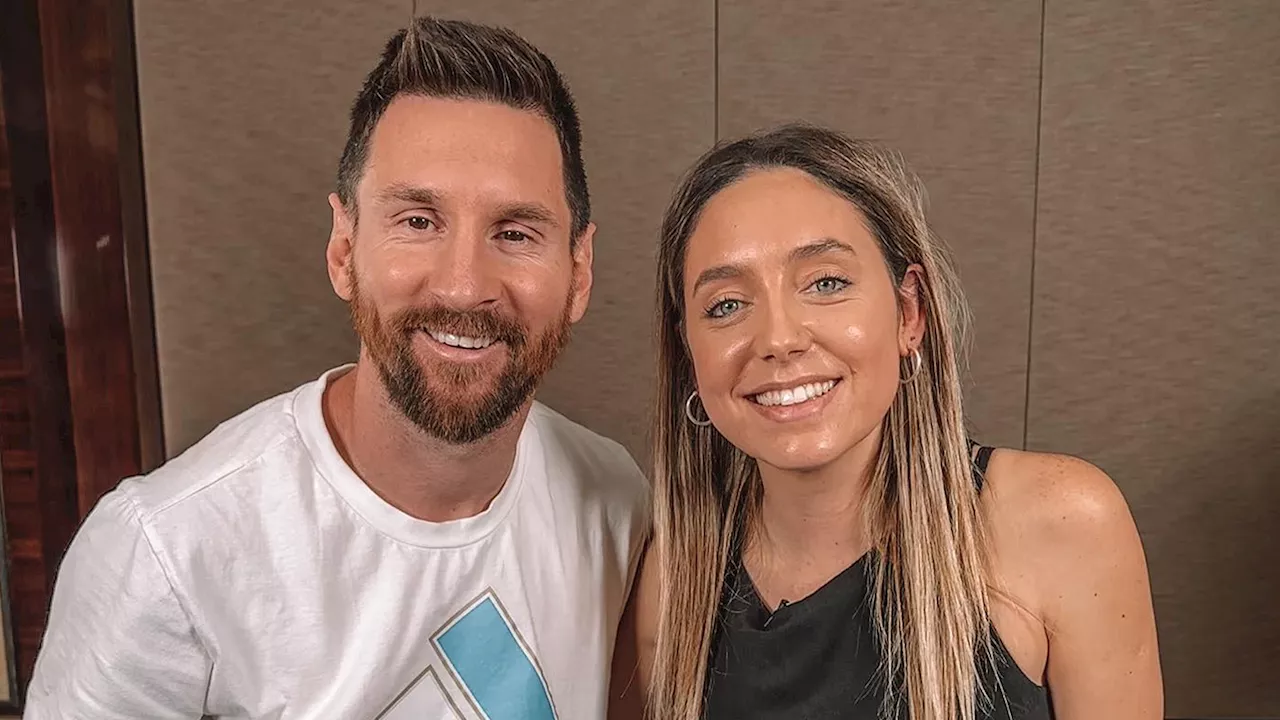 Glamorous sports presenter breaks silence on Lionel Messi affair rumours after ‘flirty look’ between pair w...