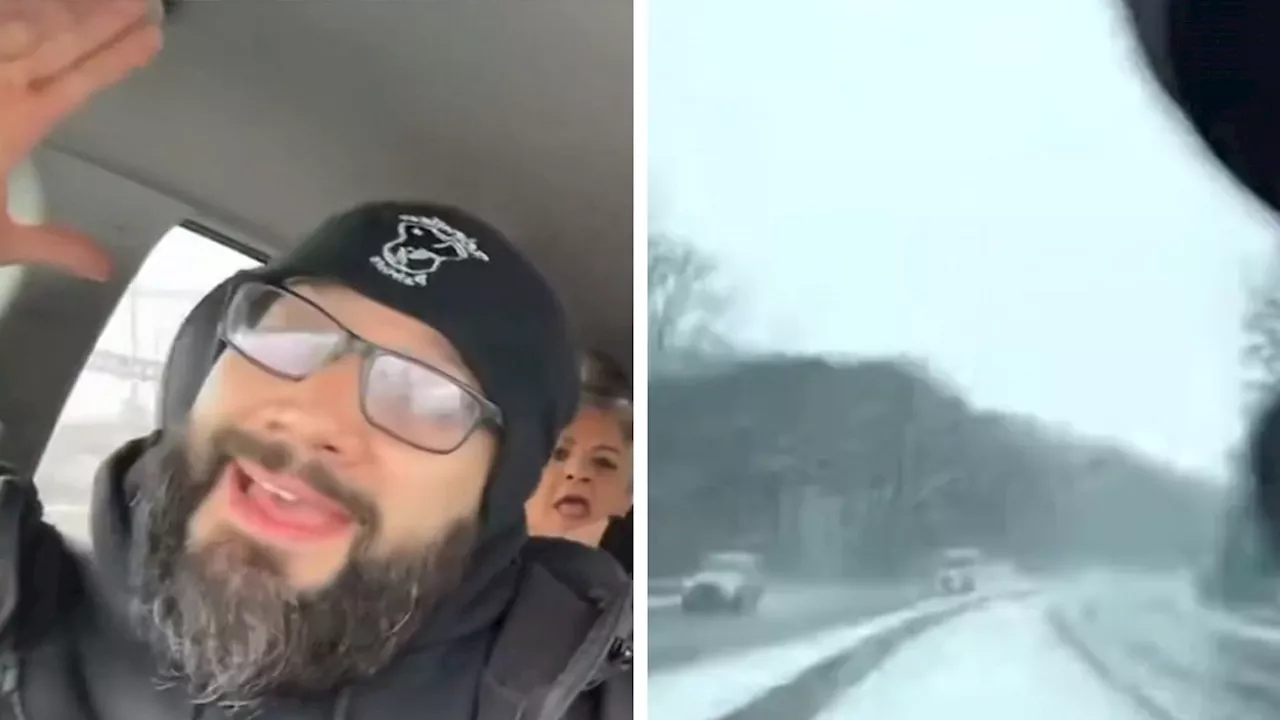 Trump Supporters' 'MAGA' Live Stream Ends in Snowy Car Crash