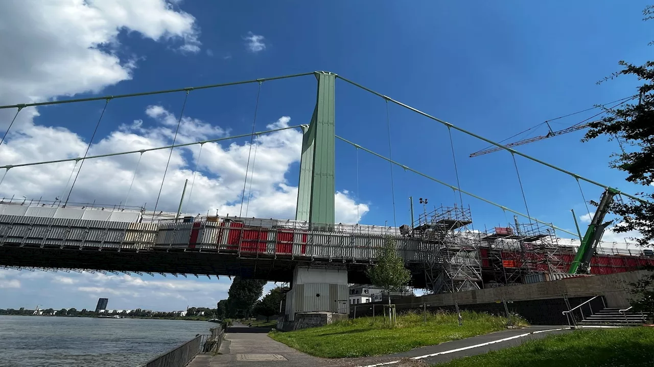 Mülheimer Brücke in Köln nachts gesperrt