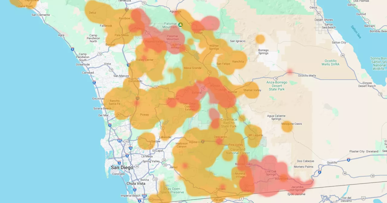 SDGE Shuts Off Power to Thousands Amid Santa Ana Winds and Fire Risk