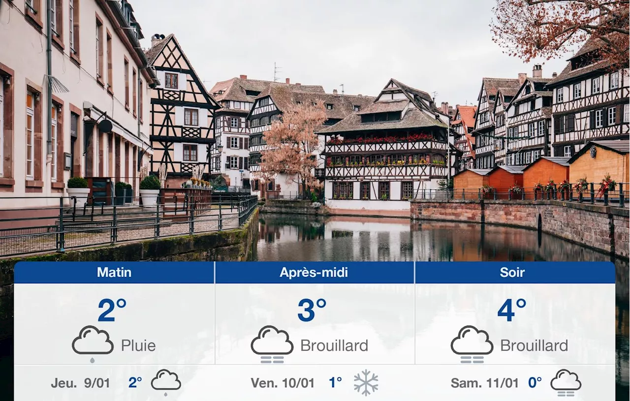 Météo Strasbourg: prévisions du mercredi 8 janvier 2025