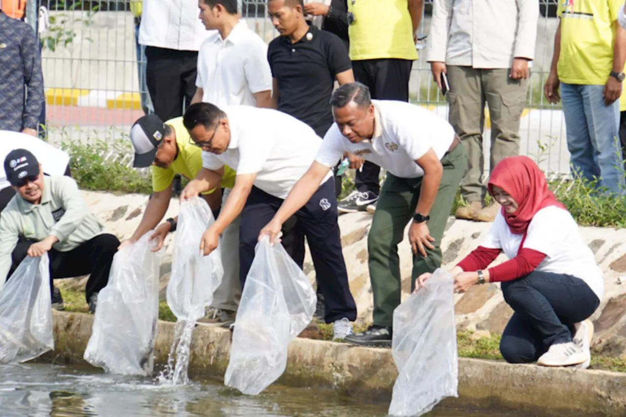 Sudin KPKP Jakarta Selatan Bagikan 418.000 Benih Ikan