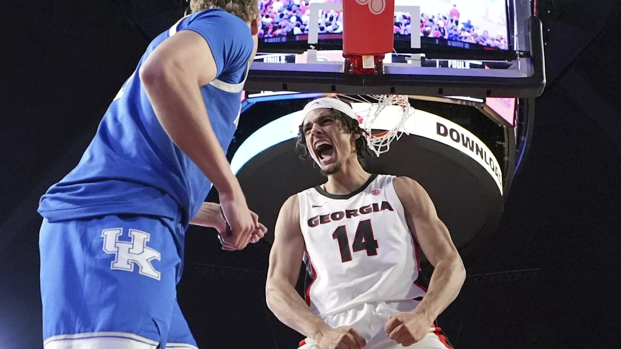 Georgia beats No. 6 Kentucky 82-69 for 1st win over a top-10 team in 5 years