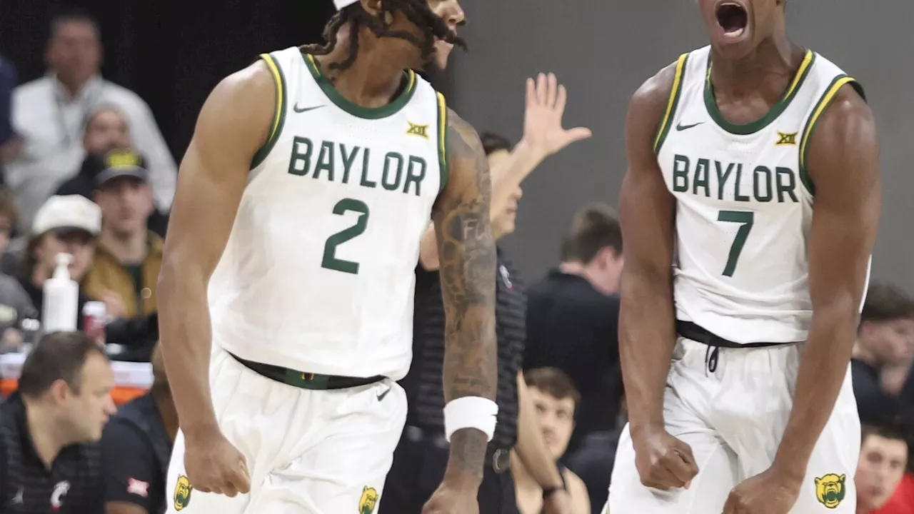 Norchad Omier, VJ Edgecombe each score 18 and Baylor beats Cincinnati for 10th straight home victory