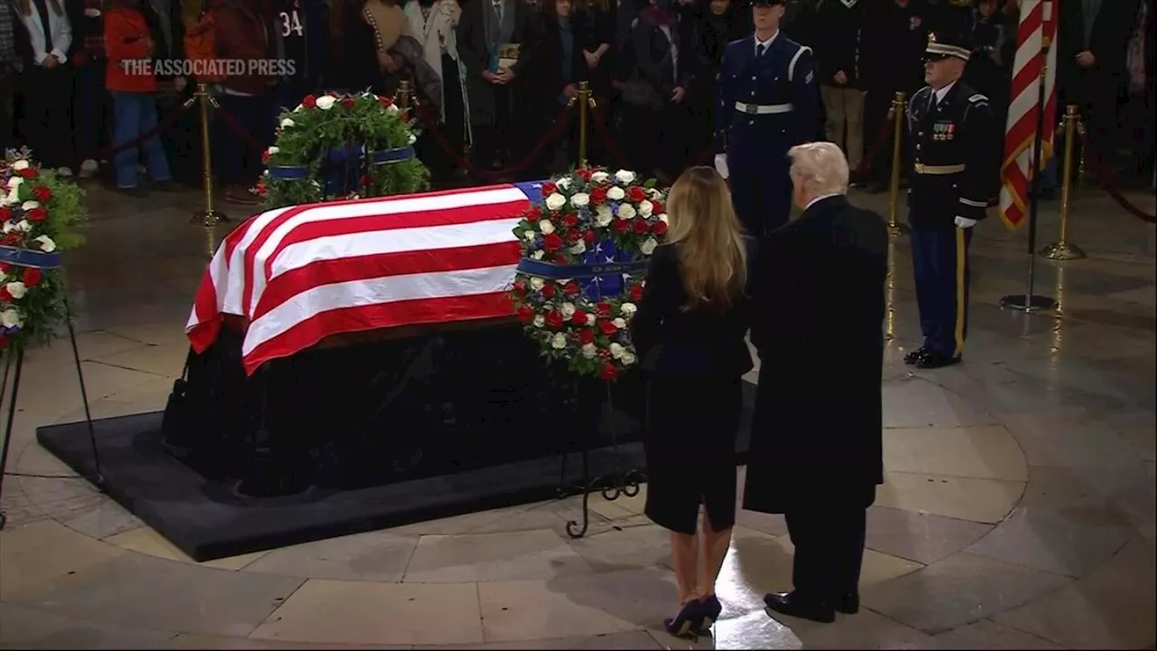 President-elect Donald Trump pays respects to former President Jimmy Carter in the Capitol Rotunda