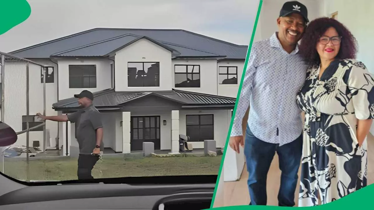 Wife's Viral TikTok Video Captures Husband's Joyful Return Home to Completed Mansion