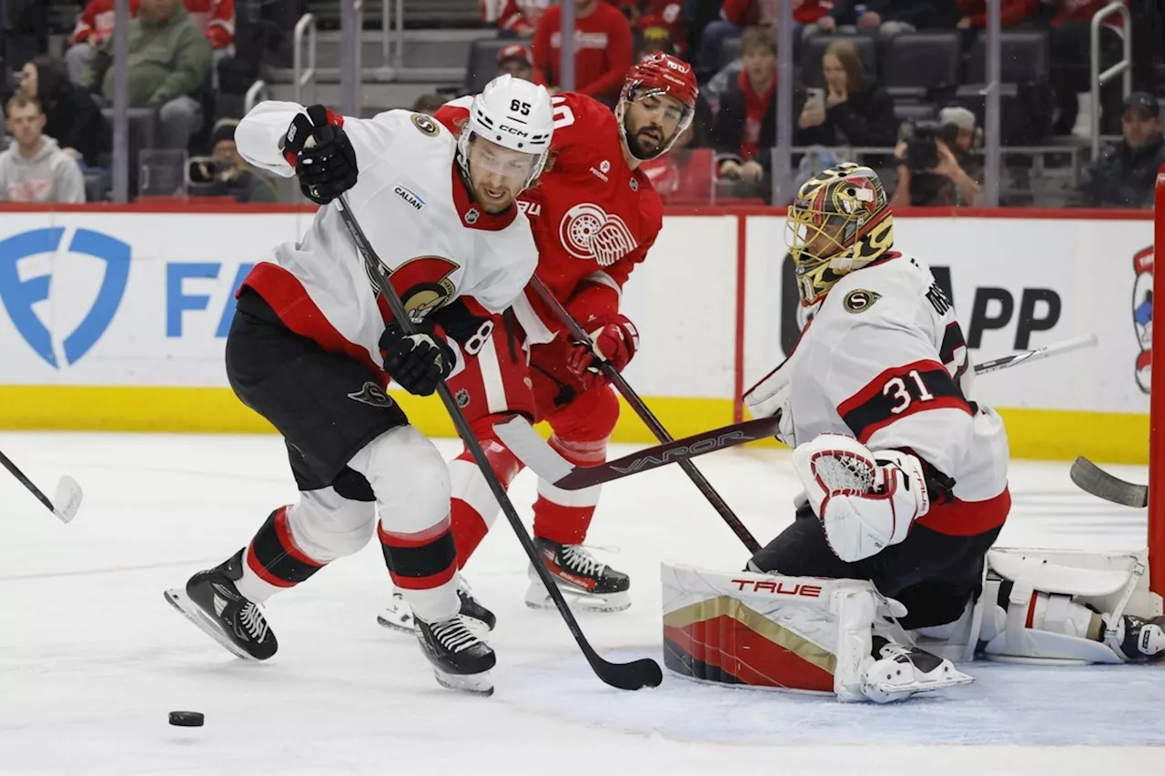 Red Wings Extend Winning Streak to Five Games With Overtime Victory Over Senators