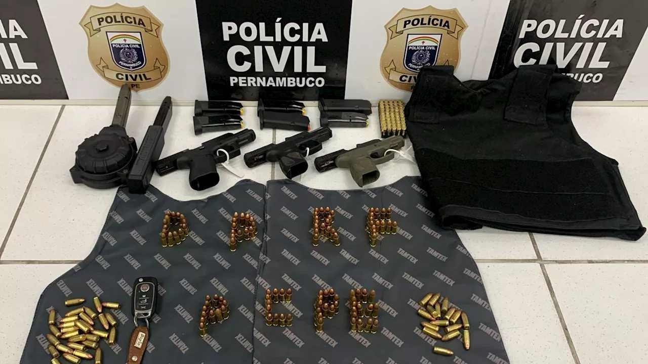 Chefe de quadrilha é preso em resort em Pernambuco com arsenal de armas