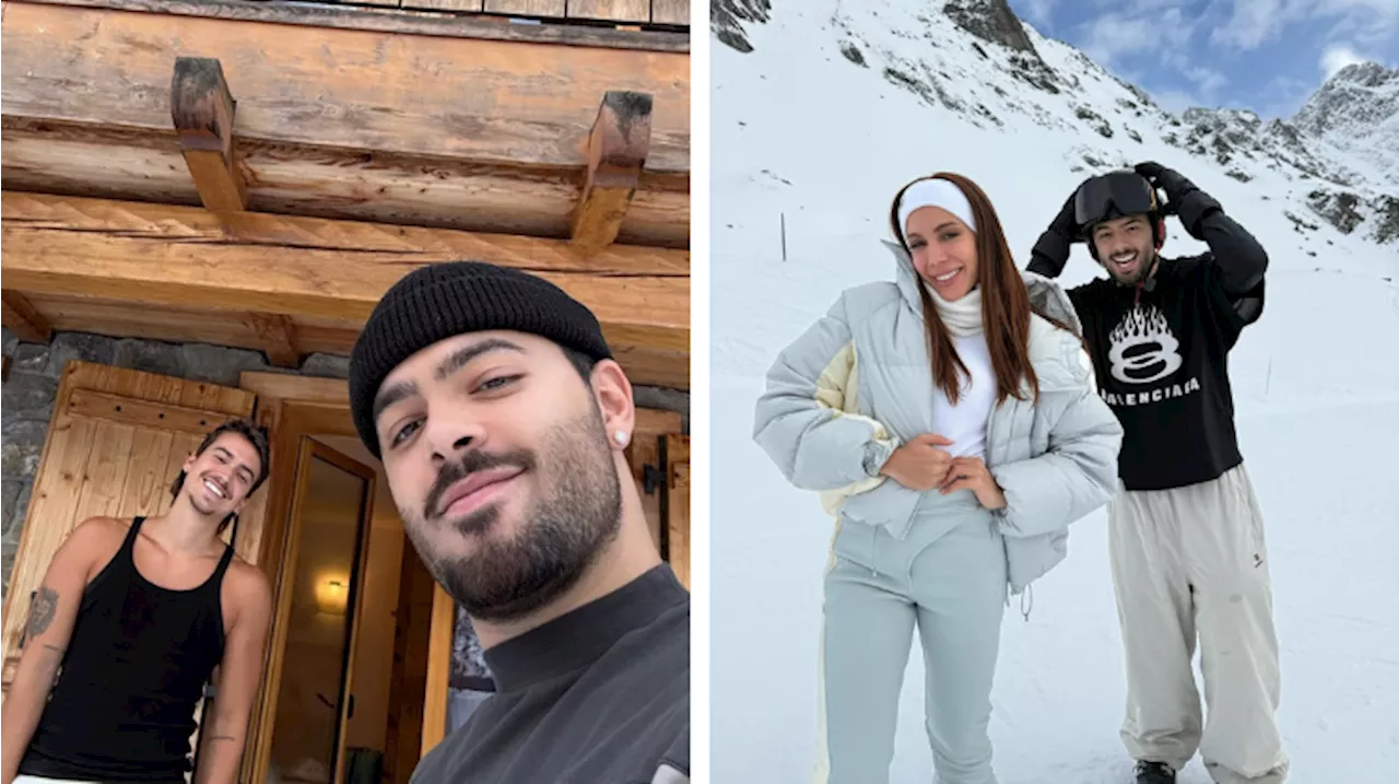 Pedro Sampaio, Anitta e amigos curtem neve na Suíça