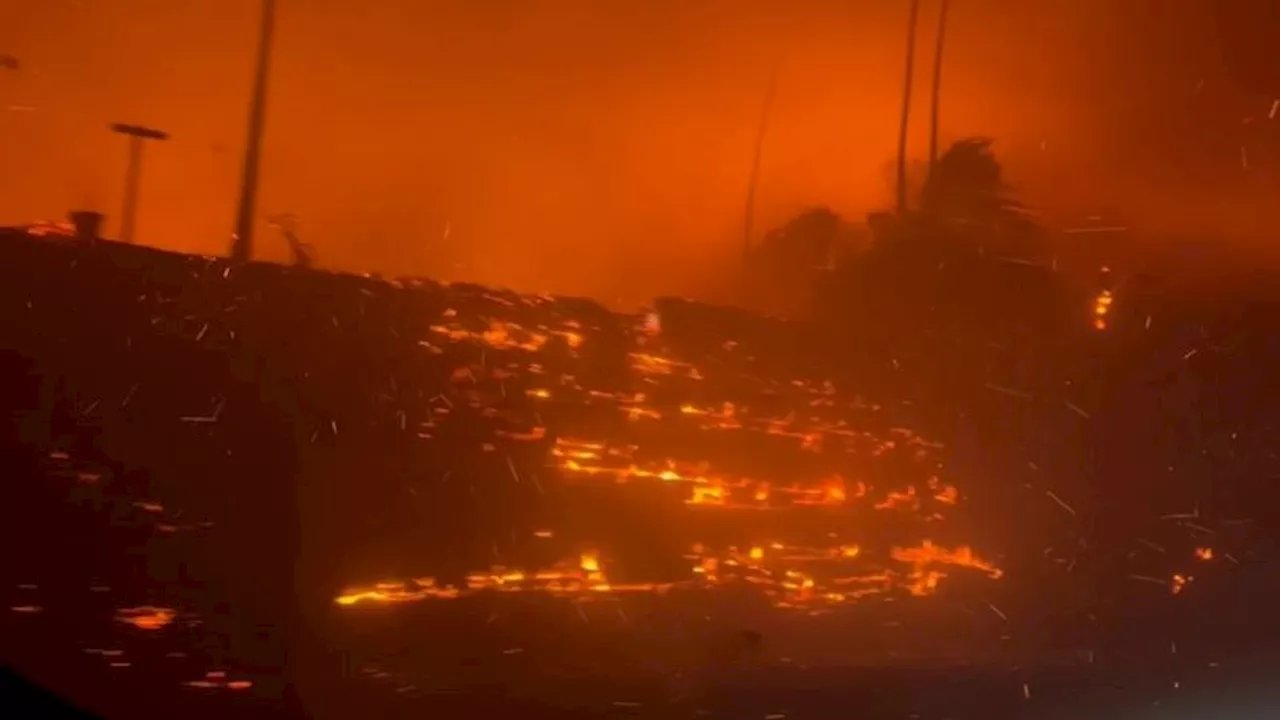 El equipo de CNN describe cómo huyó de un incendio forestal en el sur de California mientras las llamas rodeaban su vehículo