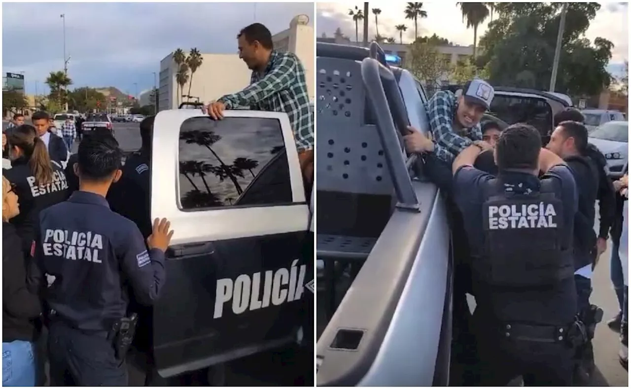 Detienen a padre y hermano de Lamberto González durante protesta por su desaparición en Sonora