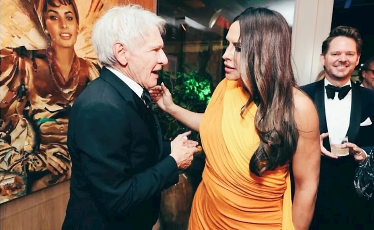 Karla Sofía Gascón ignora las críticas y presume momento con Harrison Ford