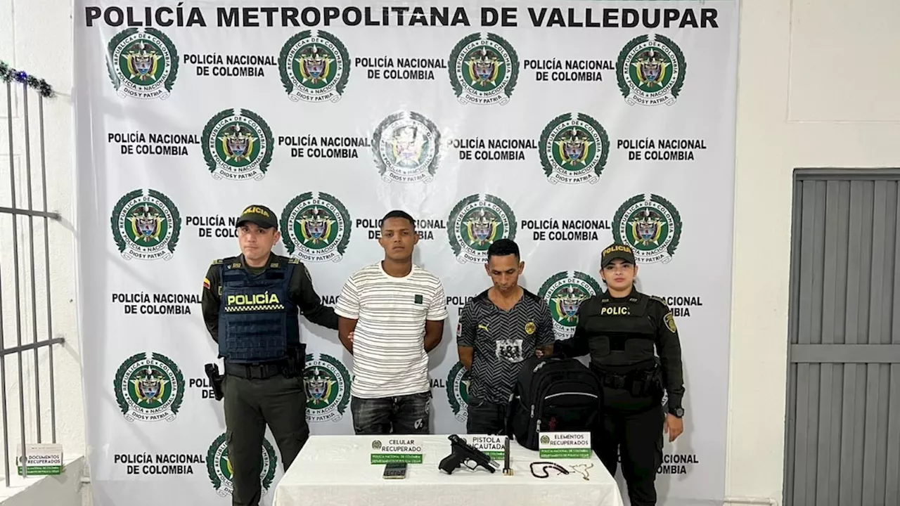 Dos sujetos capturados por hurto y agresión sexual en Valledupar