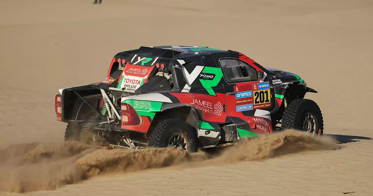 Yazeed Al-Rajhi und Timo Gottschalk feiern Etappensieg bei der Rallye Dakar