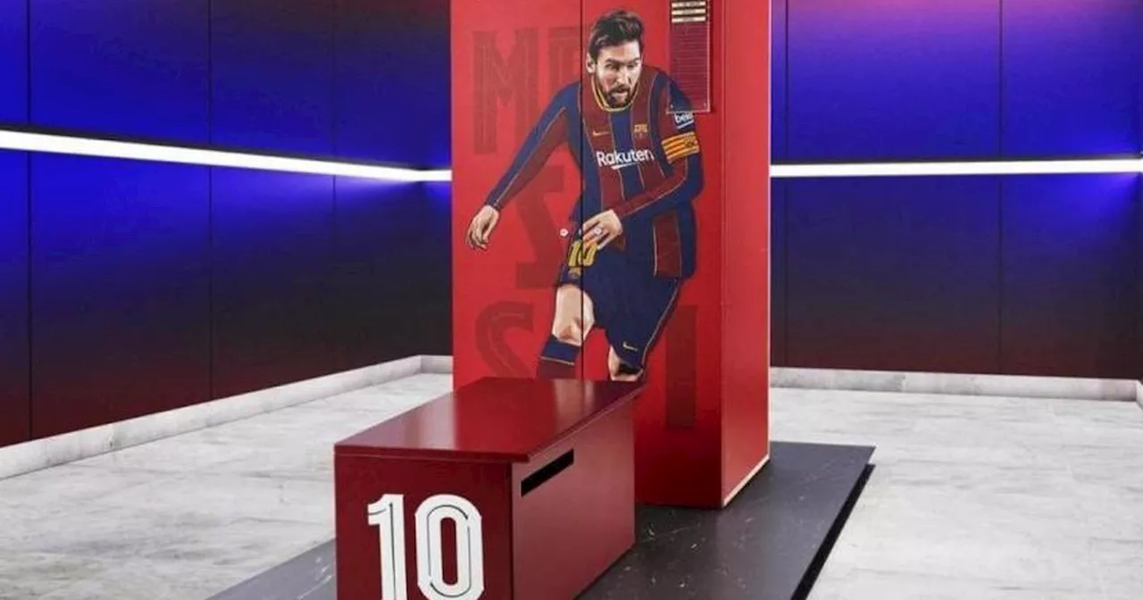 Il Barcellona mette all'asta pezzi del vecchio Camp Nou, tra cui l'armadietto di Messi