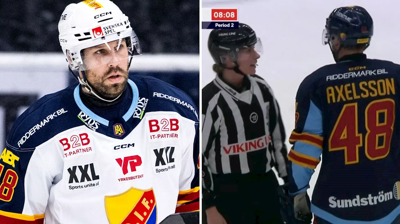 Axelsson tillbaka på isen efter matchstraff och avstängning