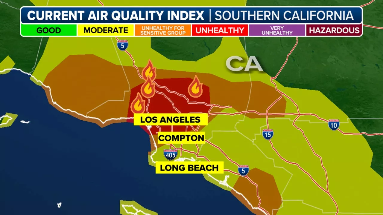 Southern California Wildfires Cause Hazardous Air Quality in Los Angeles