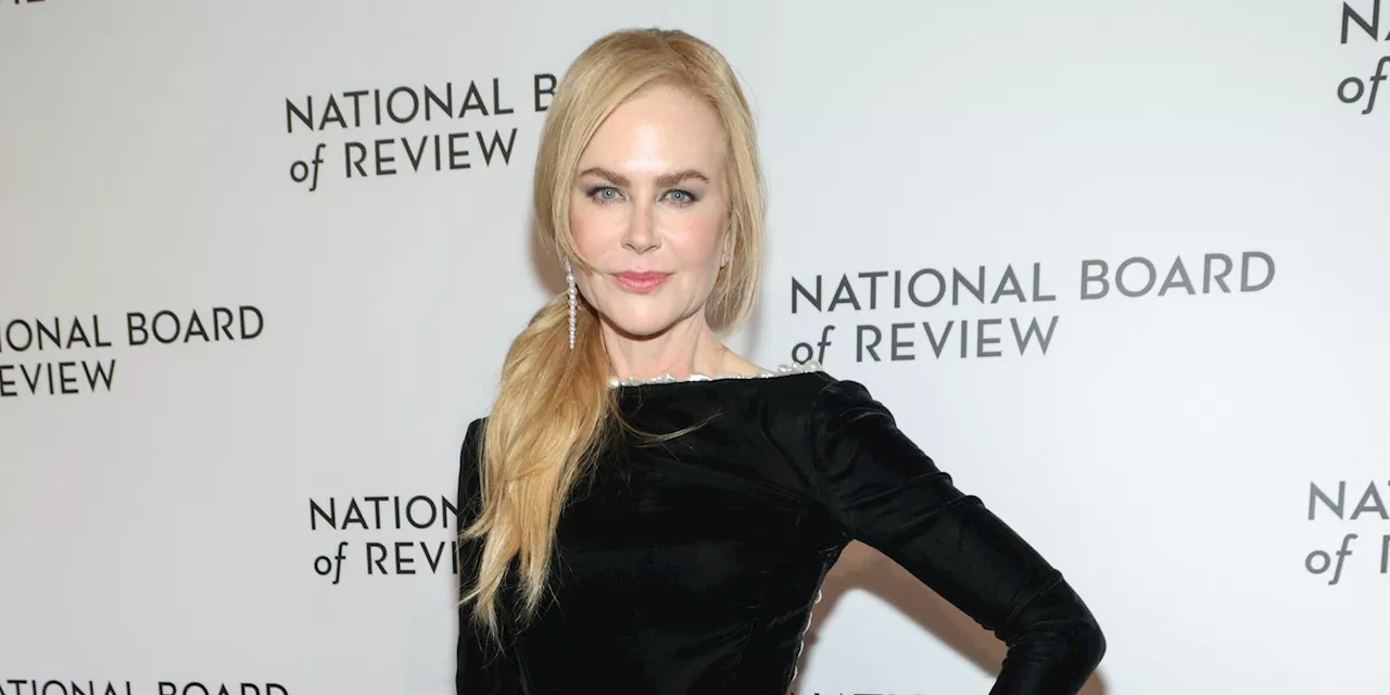 Nicole Kidman Drinks Milk on Stage at National Board of Review Gala