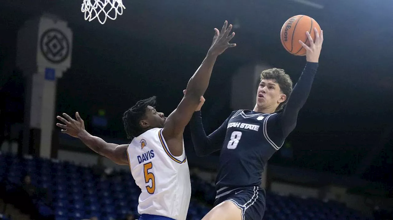 No. 25 Utah State staves off San Jose State for 5th straight win