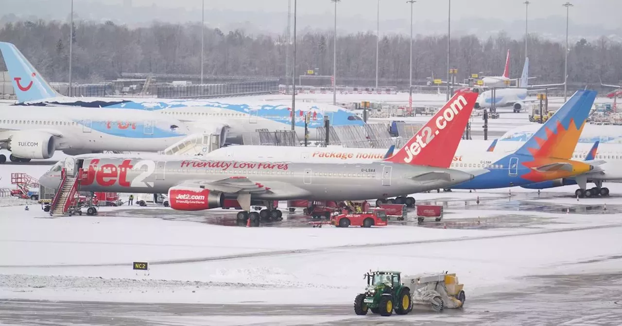 Manchester Airport Disrupted by Heavy Snow