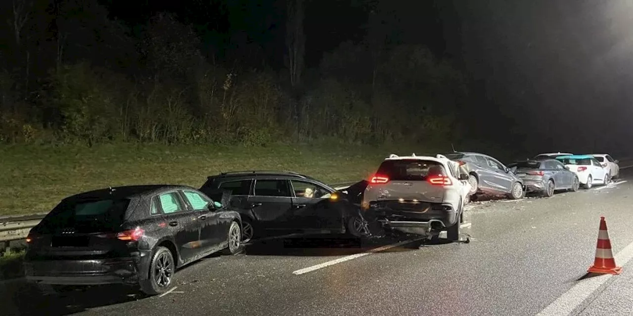 Massenkarambolage auf der A9 im Unterwallis