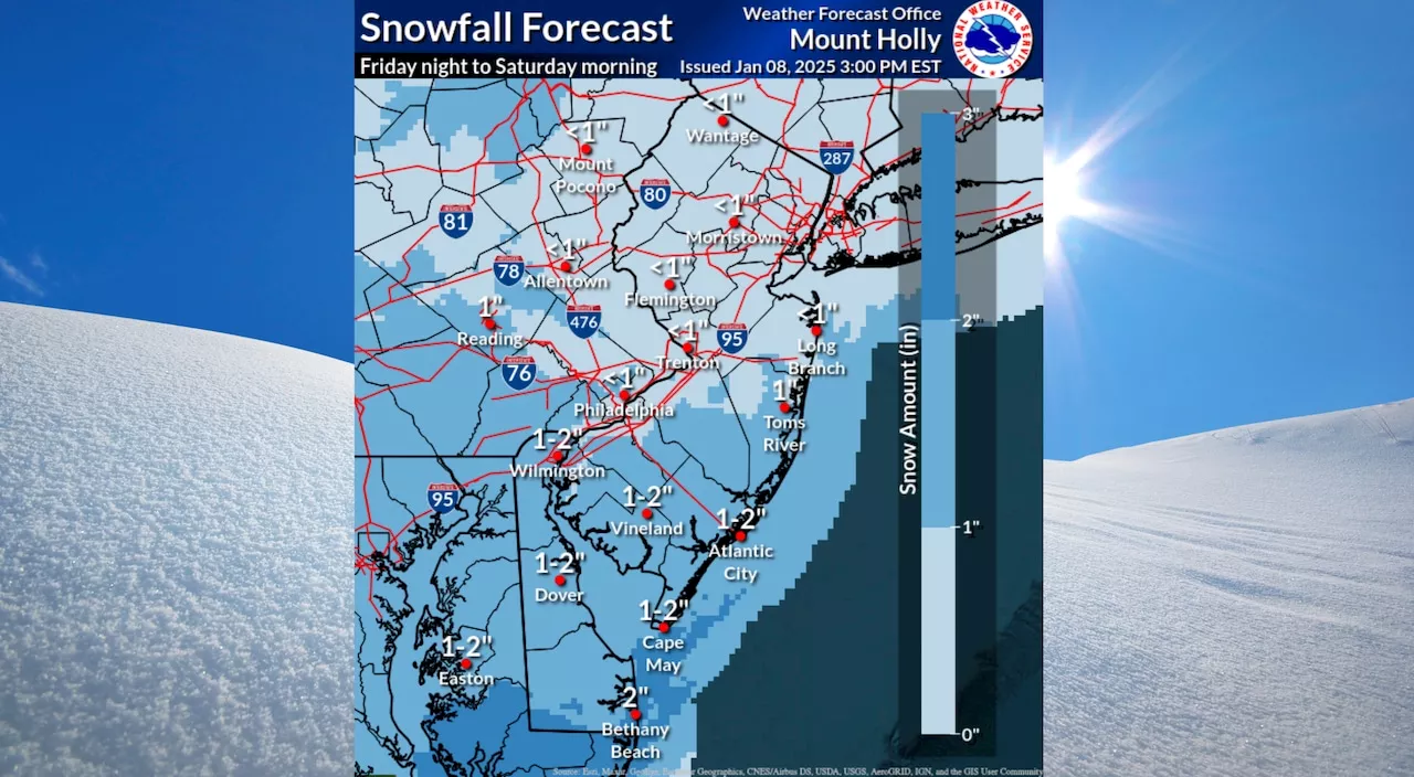 Light Snow Expected in New Jersey This Weekend