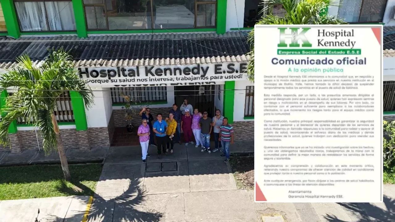 Hospital Kennedy suspende servicios por amenazas a personal de salud en Salónica