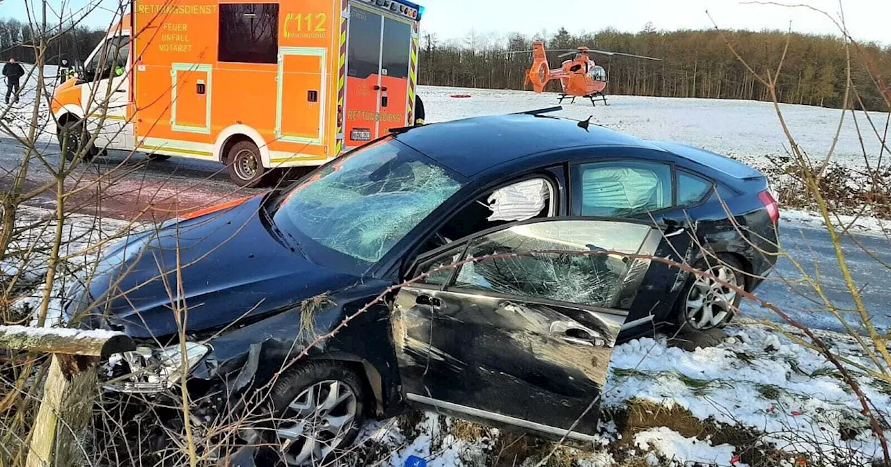 Frau schwebt nach dramatischem Unfall bei Willebadessen in Lebensgefahr