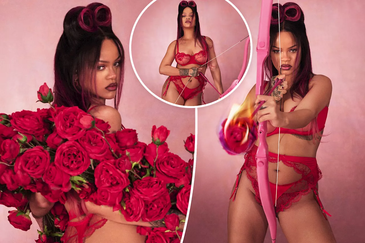 Rihanna plays cupid in steamy Savage X Fenty Valentine's Day photoshoot