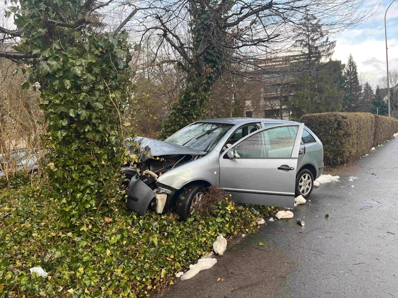 Fahrunfähiger 23-Jähriger prallt mit Auto in Baum