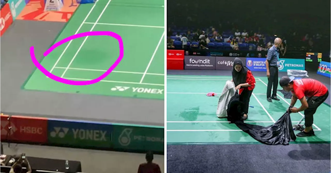 Leaking Roof Disrupts Malaysia Open Badminton Matches