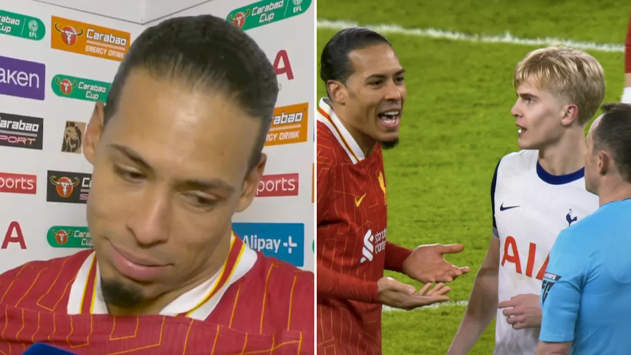 Van Dijk Reveals Heated Words with Referee After Controversial Tottenham Winner