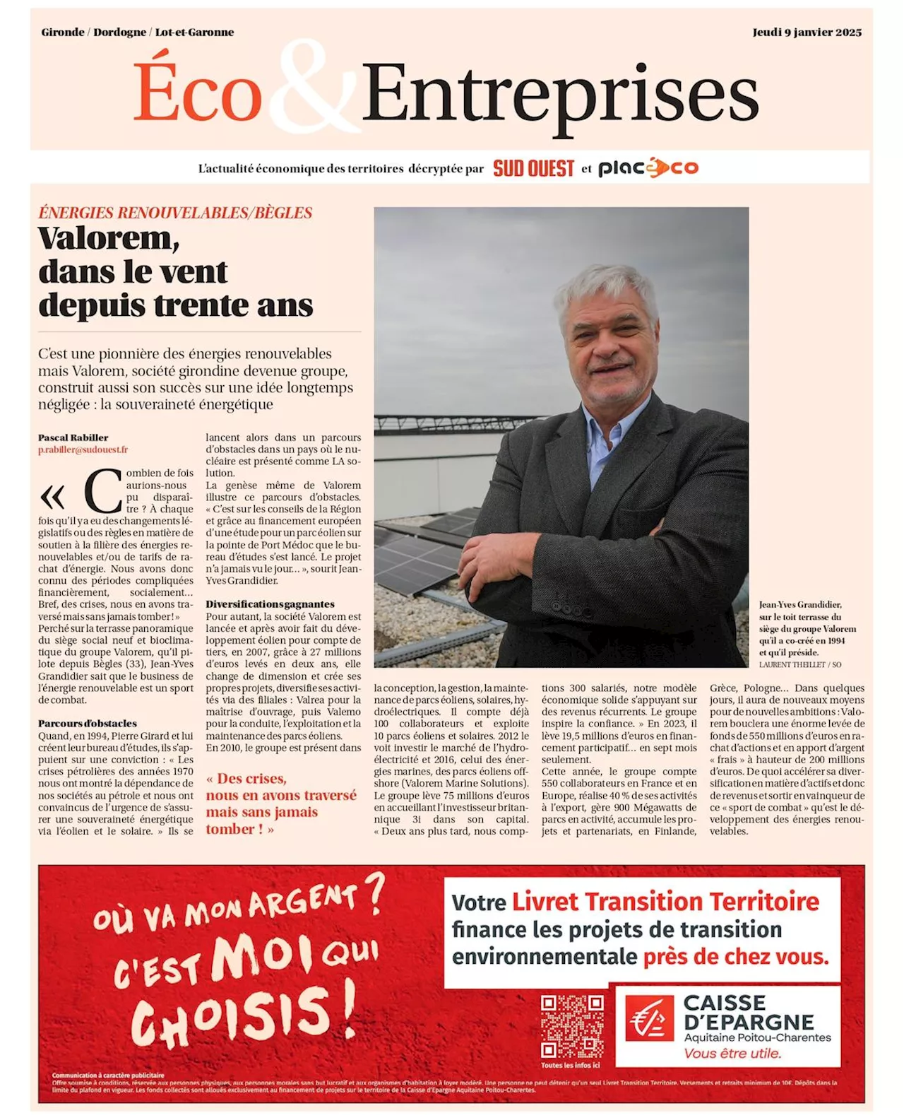 Nouveauté « Sud Ouest » : tous les jeudis, retrouvez “Eco & Entreprises”, le nouveau cahier consacré à l’économie