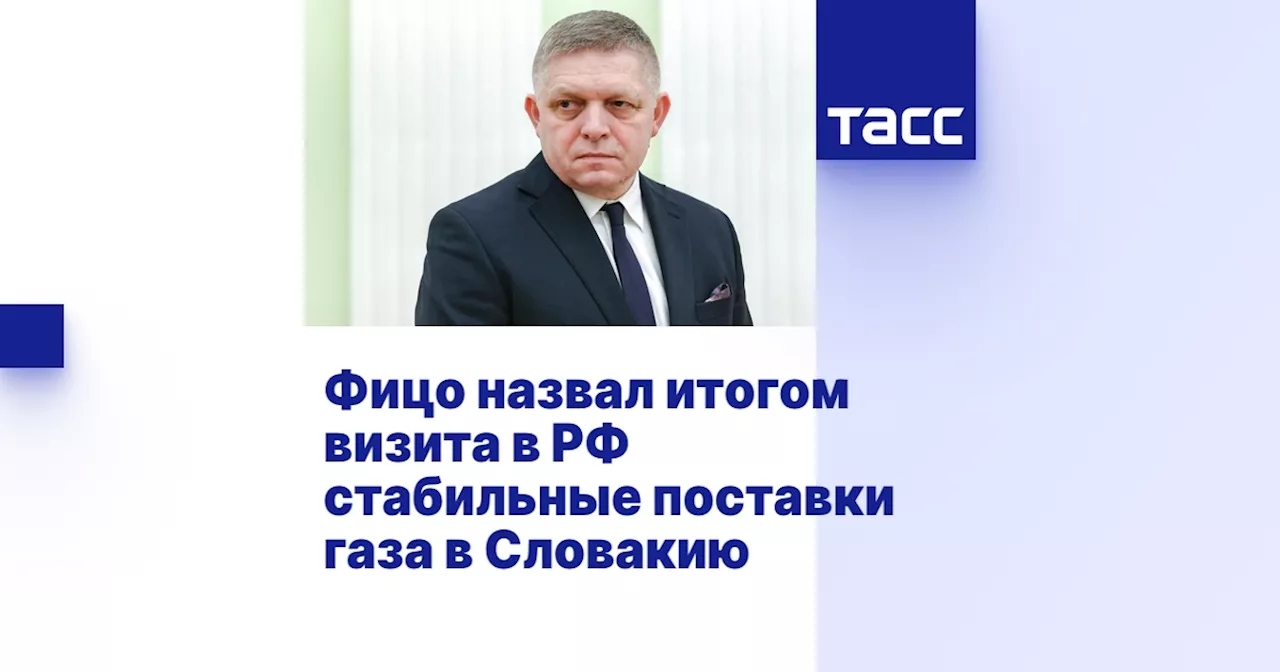 Фицо назвал надежные поставки газа от России главным результатом встречи с Путиным