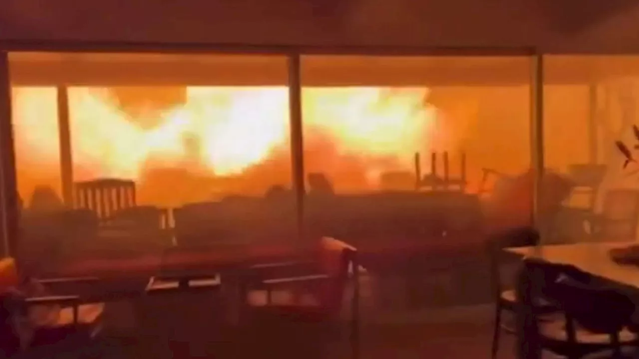 Horrifying Video Shows Two Men Trapped in LA Home as Wildfires Rage