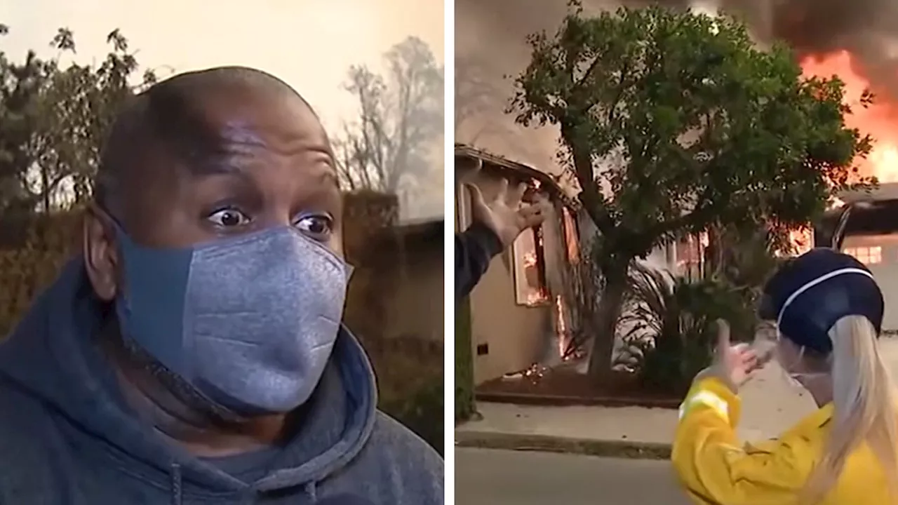 Desperate LA Man Battles Eaton Fire with Bottled Water