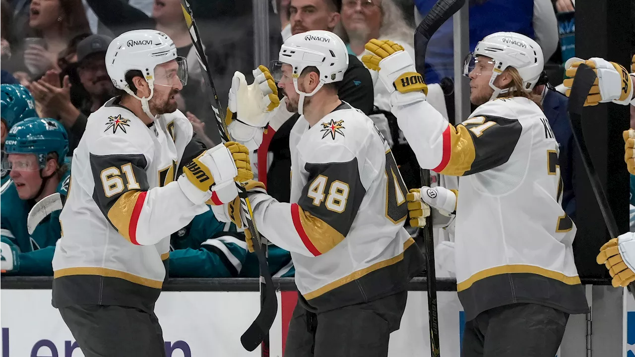 Stone leads Golden Knights past Sharks for third straight win