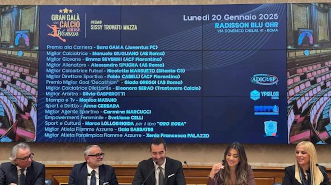 Presentazione 5° Edizione del Gran Galà del Calcio ADICOSP Woman