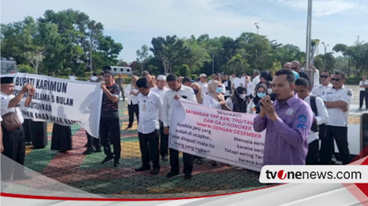 ASN dan Guru di Karimun Demo Tuntut Penjelasan TPP, TPG dan Gaji Honorer