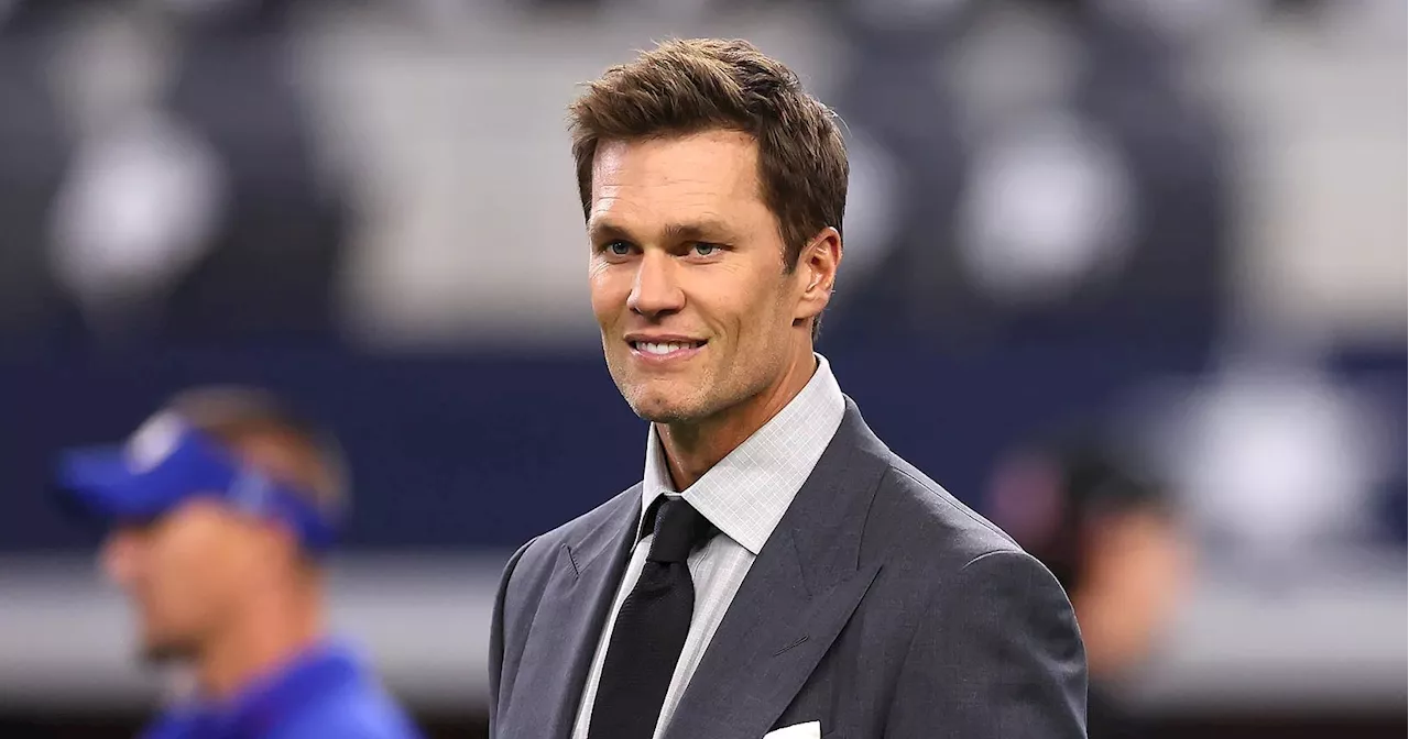 Tom Brady Shows Off Beach Body During Sand Football Game with Son