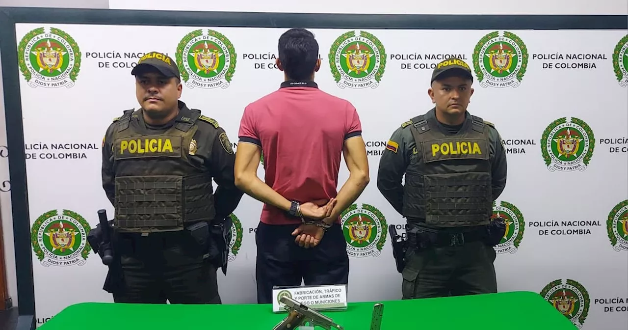 Joven fue capturado en flagrancia portando una pistola en Bucaramanga