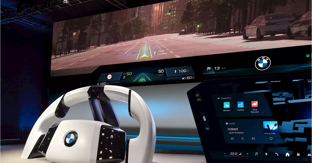 BMW's Futuristic iDrive System Ditches Gauge Cluster for 3D Windshield Display