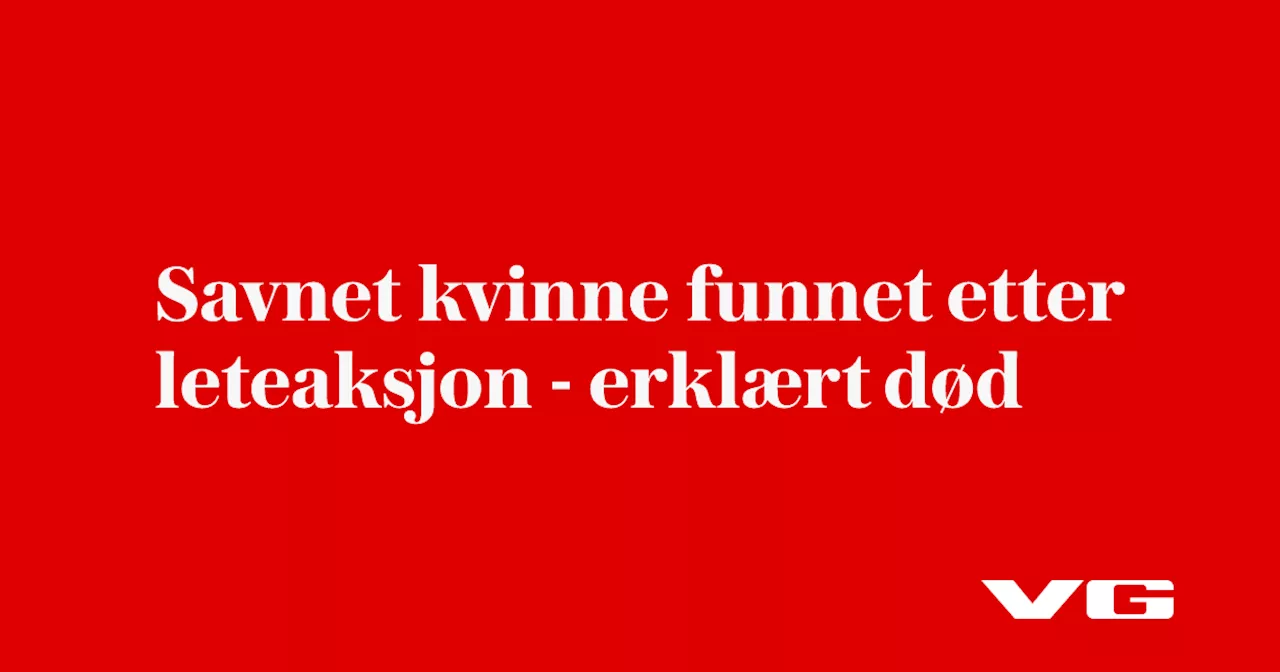 Savnet kvinne funnet død