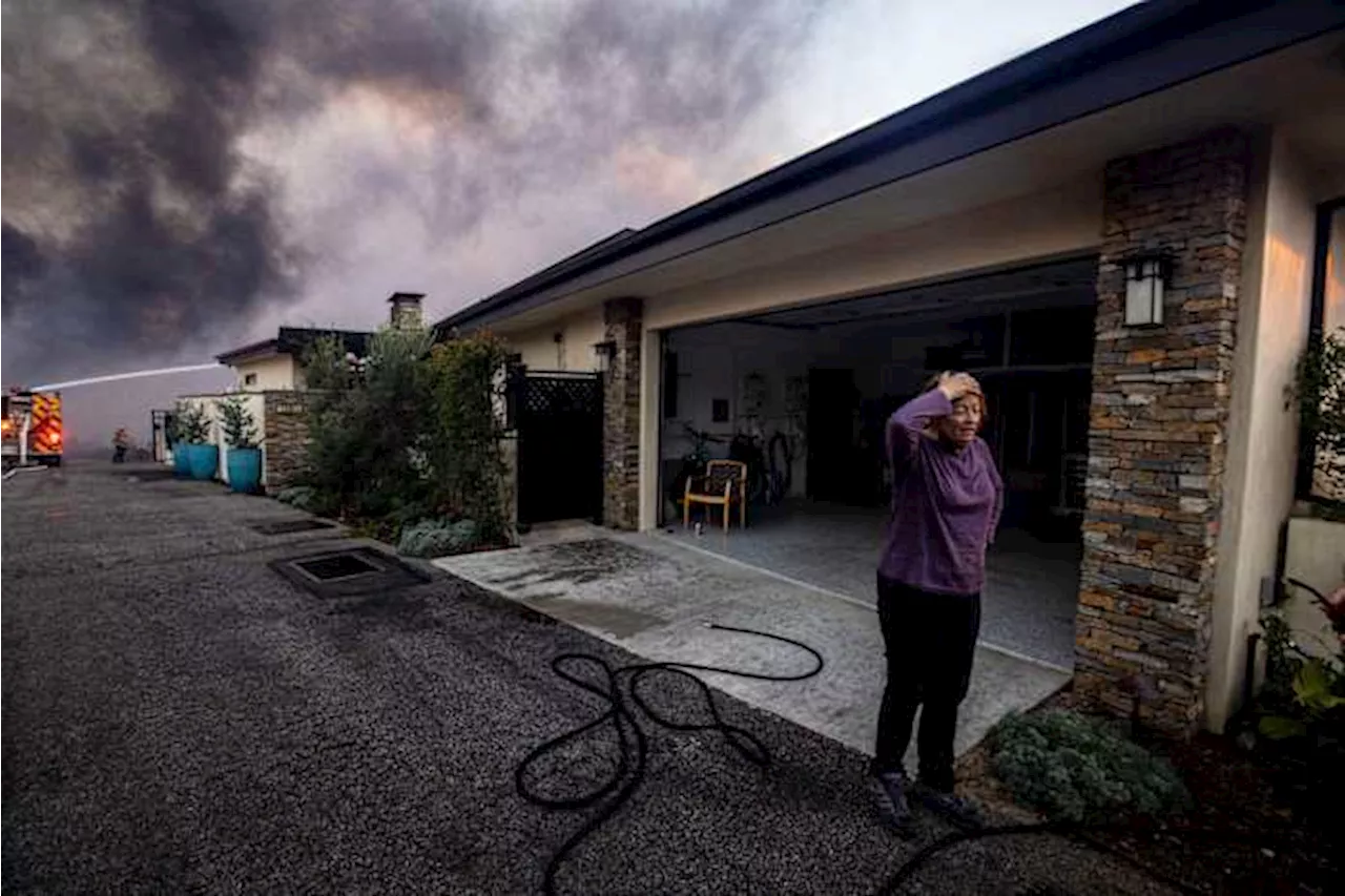 A second wind-whipped wildfire is burning out of control in the Los Angeles area