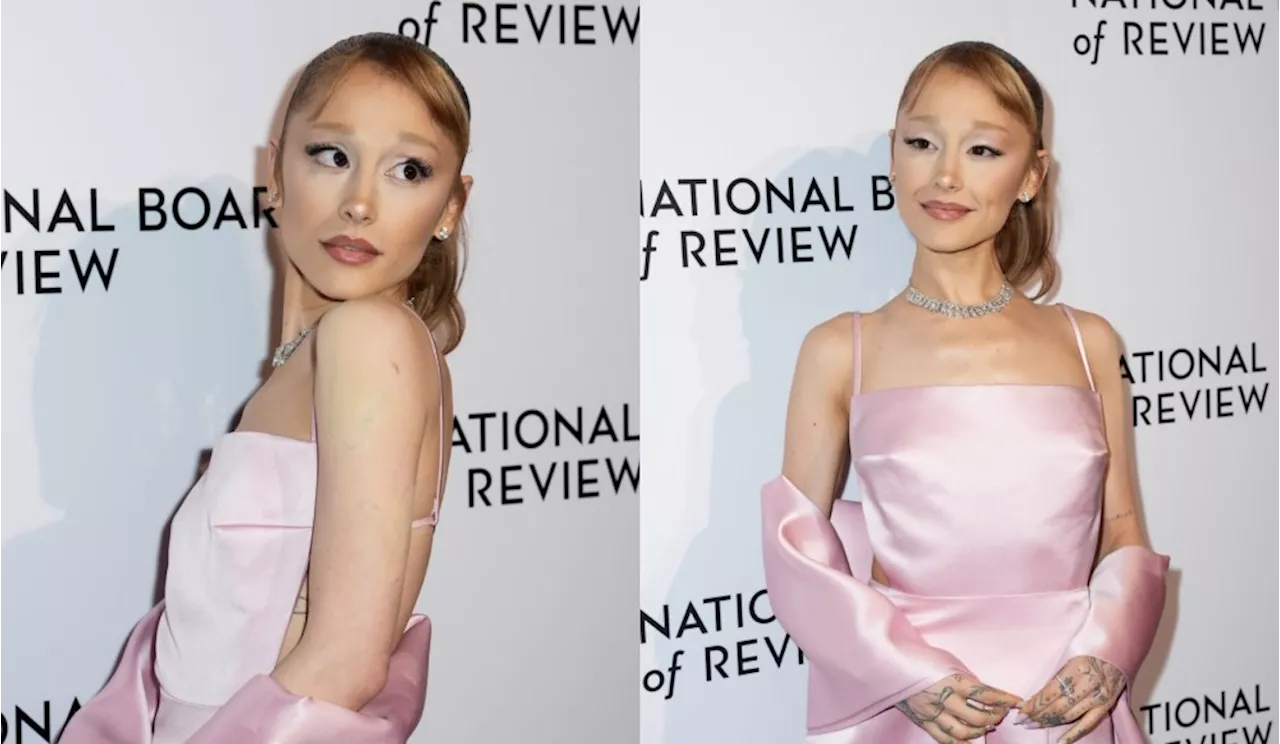 Ariana Grande Channels Retro Inspiration in Pink Loewe Gown at 2025 National Board of Review Awards