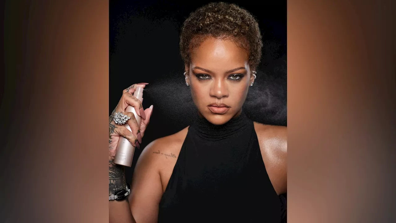 Rihanna shows off natural curls in new Fenty Beauty ad