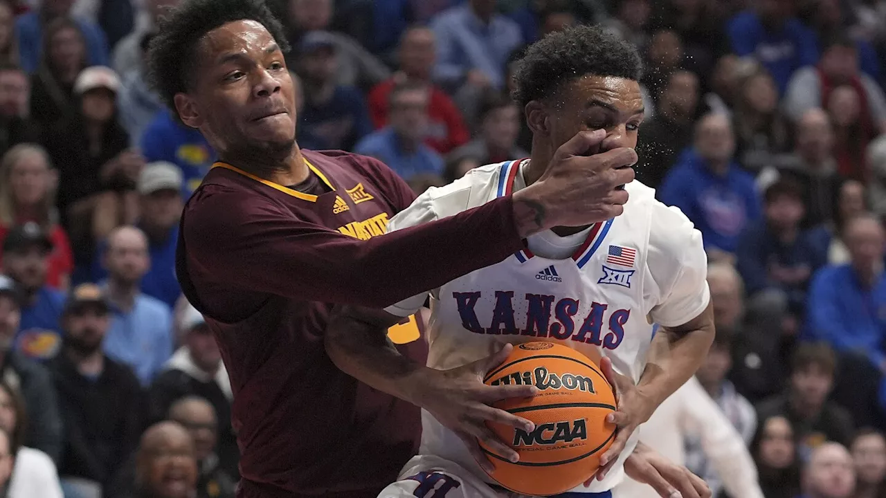 No. 11 Kansas shuts down Arizona State in 2nd half to win 74-55