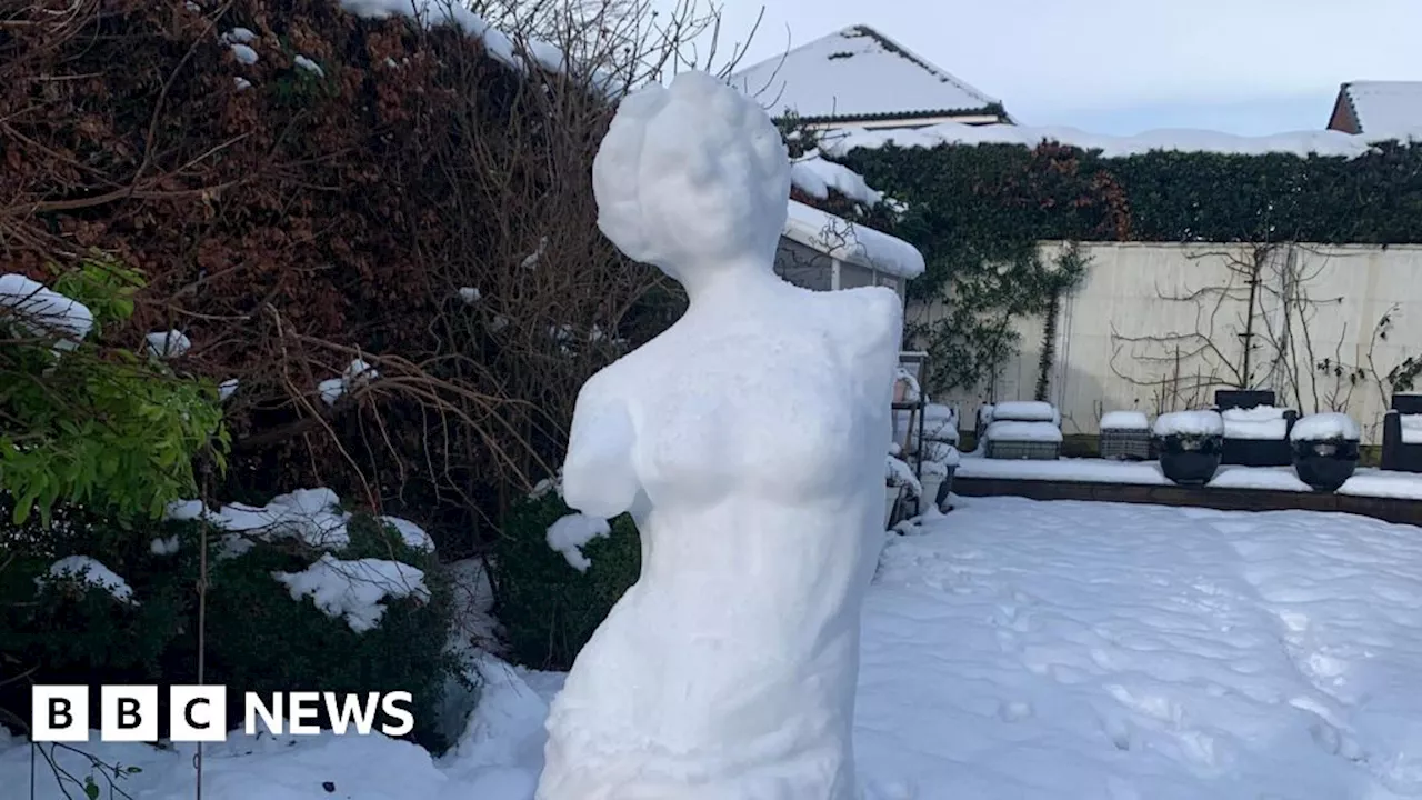 Teenager Creates Snow Venus de Milo