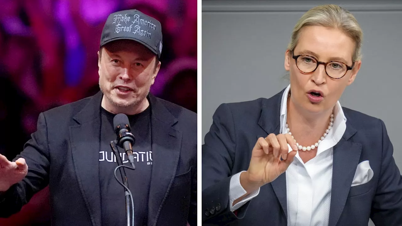 Musk und Weidel im Live-Gespräch auf X: AfD-Chefin von Tech-Milliardär unterstützt